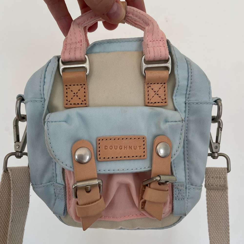 Doughnut Nylon Mini Backpack-Style Crossbody Bag - image 1